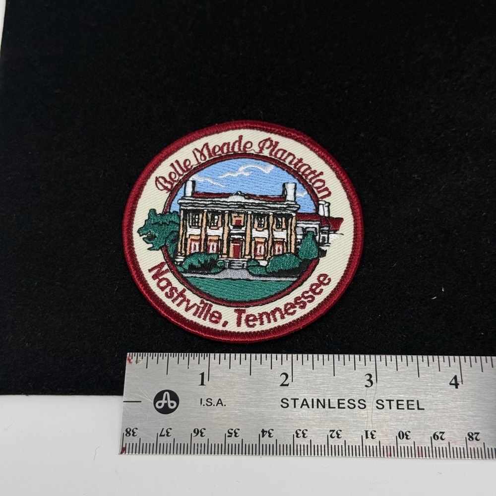 Belle Meade Plantation Nashville Tennessee Souvenir Embroidered Patch Vintage 3" - Picture 3 of 3